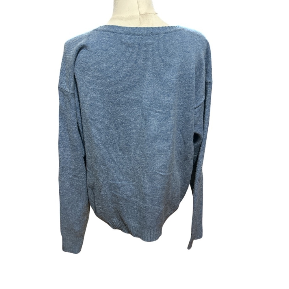 Polo Ralph Lauren Lambswool Sweater XXL Blue Crewneck Classic Pony Logo Men - Picture 5 of 8